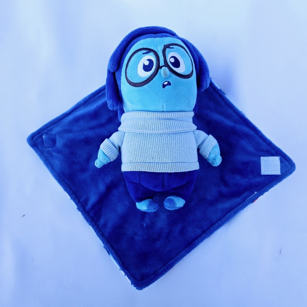 Disney Pixar Inside Out Sadness Plush Doll Kids Toys Blue Girl + Doll 7”